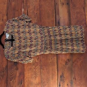 Glamorous | Geometric Pattern Lightweight Natural Colors Mini Dress Size M